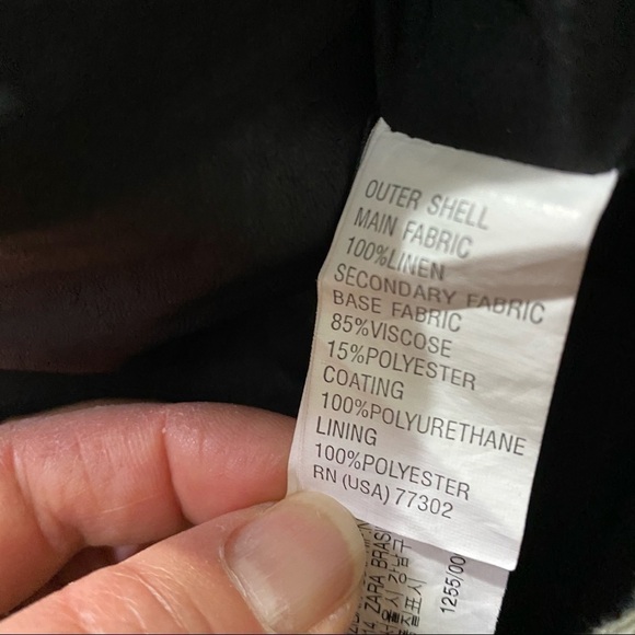 Zara Trafaluc Linen Faux Leather Motorcycle Jkt Sm - Picture 5 of 8